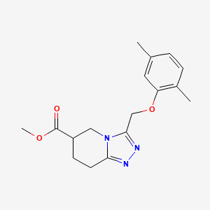 molecular formula C17H21N3O3 B7267148 Methyl 3-[(2,5-dimethylphenoxy)methyl]-5,6,7,8-tetrahydro-[1,2,4]triazolo[4,3-a]pyridine-6-carboxylate 