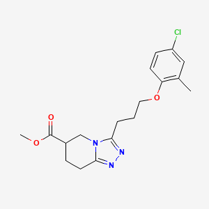 molecular formula C18H22ClN3O3 B7267175 Methyl 3-[3-(4-chloro-2-methylphenoxy)propyl]-5,6,7,8-tetrahydro-[1,2,4]triazolo[4,3-a]pyridine-6-carboxylate 