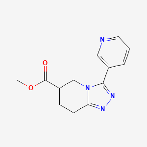 molecular formula C13H14N4O2 B7267185 Methyl 3-pyridin-3-yl-5,6,7,8-tetrahydro-[1,2,4]triazolo[4,3-a]pyridine-6-carboxylate 