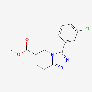 molecular formula C14H14ClN3O2 B7267193 Methyl 3-(3-chlorophenyl)-5,6,7,8-tetrahydro-[1,2,4]triazolo[4,3-a]pyridine-6-carboxylate 