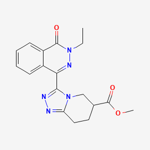 molecular formula C18H19N5O3 B7267220 Methyl 3-(3-ethyl-4-oxophthalazin-1-yl)-5,6,7,8-tetrahydro-[1,2,4]triazolo[4,3-a]pyridine-6-carboxylate 