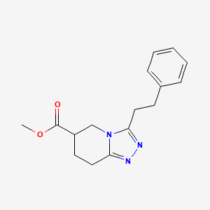 molecular formula C16H19N3O2 B7267258 Methyl 3-(2-phenylethyl)-5,6,7,8-tetrahydro-[1,2,4]triazolo[4,3-a]pyridine-6-carboxylate 