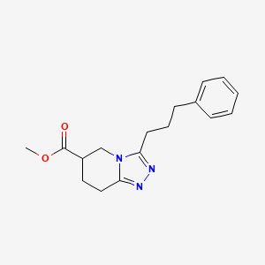 molecular formula C17H21N3O2 B7267260 Methyl 3-(3-phenylpropyl)-5,6,7,8-tetrahydro-[1,2,4]triazolo[4,3-a]pyridine-6-carboxylate 