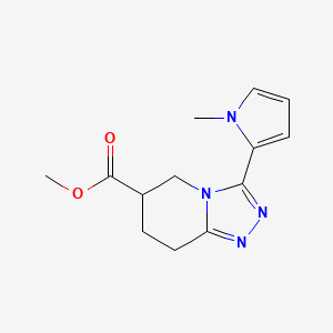 molecular formula C13H16N4O2 B7267277 Methyl 3-(1-methylpyrrol-2-yl)-5,6,7,8-tetrahydro-[1,2,4]triazolo[4,3-a]pyridine-6-carboxylate 