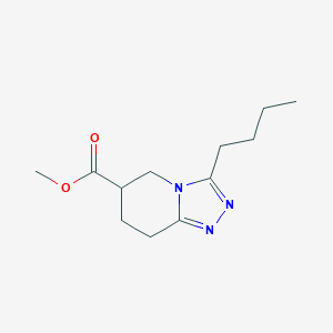 molecular formula C12H19N3O2 B7267291 Methyl 3-butyl-5,6,7,8-tetrahydro-[1,2,4]triazolo[4,3-a]pyridine-6-carboxylate 