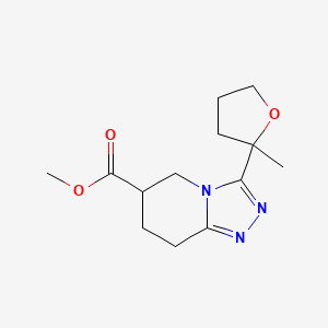 molecular formula C13H19N3O3 B7267325 Methyl 3-(2-methyloxolan-2-yl)-5,6,7,8-tetrahydro-[1,2,4]triazolo[4,3-a]pyridine-6-carboxylate 