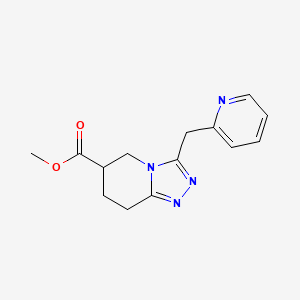 molecular formula C14H16N4O2 B7267353 Methyl 3-(pyridin-2-ylmethyl)-5,6,7,8-tetrahydro-[1,2,4]triazolo[4,3-a]pyridine-6-carboxylate 