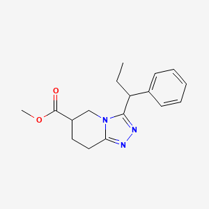 molecular formula C17H21N3O2 B7267371 Methyl 3-(1-phenylpropyl)-5,6,7,8-tetrahydro-[1,2,4]triazolo[4,3-a]pyridine-6-carboxylate 