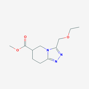 molecular formula C11H17N3O3 B7267376 Methyl 3-(ethoxymethyl)-5,6,7,8-tetrahydro-[1,2,4]triazolo[4,3-a]pyridine-6-carboxylate 