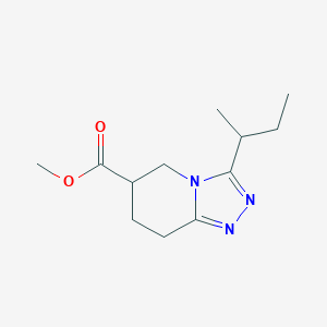 molecular formula C12H19N3O2 B7267384 Methyl 3-butan-2-yl-5,6,7,8-tetrahydro-[1,2,4]triazolo[4,3-a]pyridine-6-carboxylate 