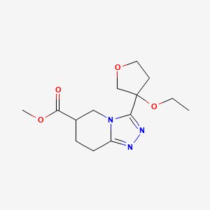 molecular formula C14H21N3O4 B7267395 Methyl 3-(3-ethoxyoxolan-3-yl)-5,6,7,8-tetrahydro-[1,2,4]triazolo[4,3-a]pyridine-6-carboxylate 