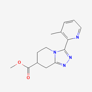 molecular formula C14H16N4O2 B7267433 Methyl 3-(3-methylpyridin-2-yl)-5,6,7,8-tetrahydro-[1,2,4]triazolo[4,3-a]pyridine-7-carboxylate 