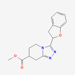 molecular formula C16H17N3O3 B7267473 Methyl 3-(2,3-dihydro-1-benzofuran-2-yl)-5,6,7,8-tetrahydro-[1,2,4]triazolo[4,3-a]pyridine-7-carboxylate 