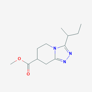 molecular formula C12H19N3O2 B7267475 Methyl 3-butan-2-yl-5,6,7,8-tetrahydro-[1,2,4]triazolo[4,3-a]pyridine-7-carboxylate 