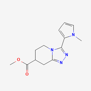 molecular formula C13H16N4O2 B7267547 Methyl 3-(1-methylpyrrol-2-yl)-5,6,7,8-tetrahydro-[1,2,4]triazolo[4,3-a]pyridine-7-carboxylate 