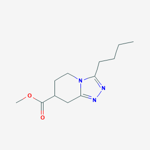 molecular formula C12H19N3O2 B7267567 Methyl 3-butyl-5,6,7,8-tetrahydro-[1,2,4]triazolo[4,3-a]pyridine-7-carboxylate 