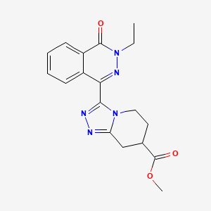 molecular formula C18H19N5O3 B7267650 Methyl 3-(3-ethyl-4-oxophthalazin-1-yl)-5,6,7,8-tetrahydro-[1,2,4]triazolo[4,3-a]pyridine-7-carboxylate 