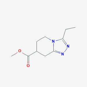 molecular formula C10H15N3O2 B7267677 Methyl 3-ethyl-5,6,7,8-tetrahydro-[1,2,4]triazolo[4,3-a]pyridine-7-carboxylate 