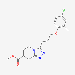 molecular formula C18H22ClN3O3 B7267719 Methyl 3-[3-(4-chloro-2-methylphenoxy)propyl]-5,6,7,8-tetrahydro-[1,2,4]triazolo[4,3-a]pyridine-7-carboxylate 