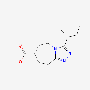 molecular formula C13H21N3O2 B7267959 methyl 3-butan-2-yl-6,7,8,9-tetrahydro-5H-[1,2,4]triazolo[4,3-a]azepine-7-carboxylate 