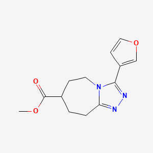 molecular formula C13H15N3O3 B7267997 methyl 3-(furan-3-yl)-6,7,8,9-tetrahydro-5H-[1,2,4]triazolo[4,3-a]azepine-7-carboxylate 