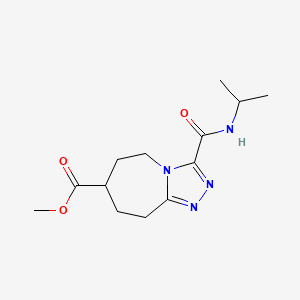 molecular formula C13H20N4O3 B7268037 methyl 3-(propan-2-ylcarbamoyl)-6,7,8,9-tetrahydro-5H-[1,2,4]triazolo[4,3-a]azepine-7-carboxylate 