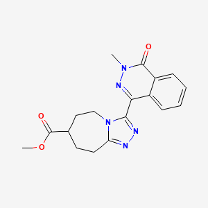 molecular formula C18H19N5O3 B7268117 methyl 3-(3-methyl-4-oxophthalazin-1-yl)-6,7,8,9-tetrahydro-5H-[1,2,4]triazolo[4,3-a]azepine-7-carboxylate 