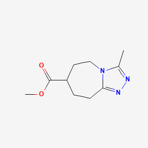 molecular formula C10H15N3O2 B7268174 methyl 3-methyl-6,7,8,9-tetrahydro-5H-[1,2,4]triazolo[4,3-a]azepine-7-carboxylate 