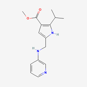 molecular formula C15H19N3O2 B7272679 methyl 2-propan-2-yl-5-[(pyridin-3-ylamino)methyl]-1H-pyrrole-3-carboxylate 