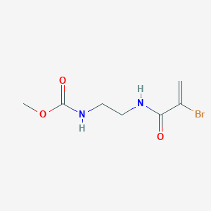 molecular formula C7H11BrN2O3 B7273028 methyl N-[2-(2-bromoprop-2-enoylamino)ethyl]carbamate 