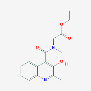 molecular formula C16H18N2O4 B7277694 Ethyl 2-[(3-hydroxy-2-methylquinoline-4-carbonyl)-methylamino]acetate 