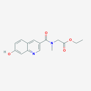 molecular formula C15H16N2O4 B7277736 Ethyl 2-[(7-hydroxyquinoline-3-carbonyl)-methylamino]acetate 