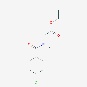 molecular formula C12H20ClNO3 B7277758 Ethyl 2-[(4-chlorocyclohexanecarbonyl)-methylamino]acetate 