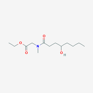 molecular formula C13H25NO4 B7278006 Ethyl 2-[4-hydroxyoctanoyl(methyl)amino]acetate 