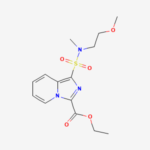 molecular formula C14H19N3O5S B7278277 Ethyl 1-[2-methoxyethyl(methyl)sulfamoyl]imidazo[1,5-a]pyridine-3-carboxylate 