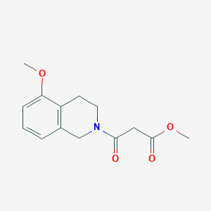 molecular formula C14H17NO4 B7279537 methyl 3-(5-methoxy-3,4-dihydro-1H-isoquinolin-2-yl)-3-oxopropanoate 