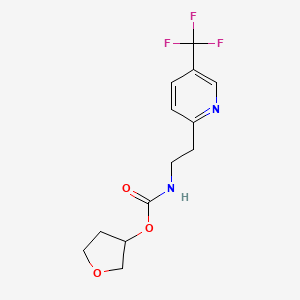 molecular formula C13H15F3N2O3 B7279611 oxolan-3-yl N-[2-[5-(trifluoromethyl)pyridin-2-yl]ethyl]carbamate 