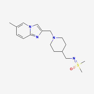 molecular formula C17H26N4OS B7280413 Dimethyl-[[1-[(6-methylimidazo[1,2-a]pyridin-2-yl)methyl]piperidin-4-yl]methylimino]-oxo-lambda6-sulfane 