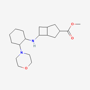 molecular formula C19H32N2O3 B7280541 Methyl 6-[(2-morpholin-4-ylcyclohexyl)amino]bicyclo[3.2.0]heptane-3-carboxylate 