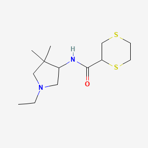 N-(1-ethyl-4,4-dimethylpyrrolidin-3-yl)-1,4-dithiane-2-carboxamide