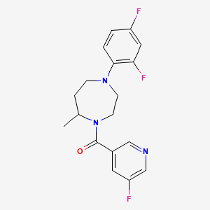 [4-(2,4-Difluorophenyl)-7-methyl-1,4-diazepan-1-yl]-(5-fluoropyridin-3-yl)methanone