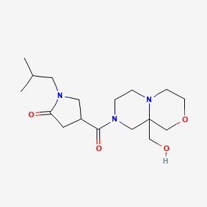 4-[9a-(Hydroxymethyl)-1,3,4,6,7,9-hexahydropyrazino[2,1-c][1,4]oxazine-8-carbonyl]-1-(2-methylpropyl)pyrrolidin-2-one