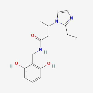 N-[(2,6-dihydroxyphenyl)methyl]-3-(2-ethylimidazol-1-yl)butanamide