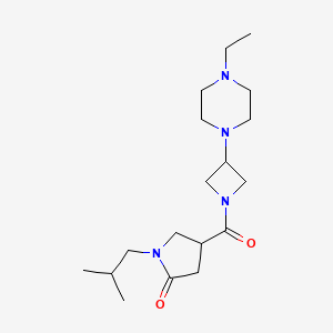 4-[3-(4-Ethylpiperazin-1-yl)azetidine-1-carbonyl]-1-(2-methylpropyl)pyrrolidin-2-one