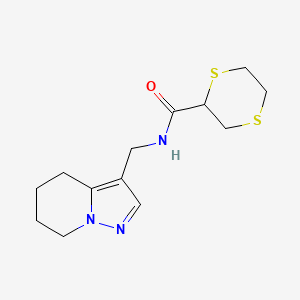 N-(4,5,6,7-tetrahydropyrazolo[1,5-a]pyridin-3-ylmethyl)-1,4-dithiane-2-carboxamide