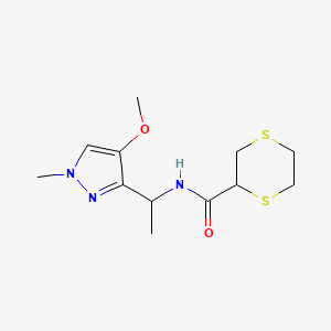 N-[1-(4-methoxy-1-methylpyrazol-3-yl)ethyl]-1,4-dithiane-2-carboxamide