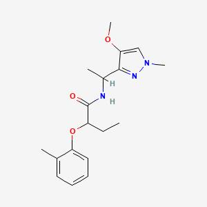 N-[1-(4-methoxy-1-methylpyrazol-3-yl)ethyl]-2-(2-methylphenoxy)butanamide