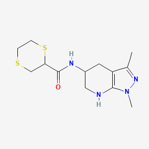 N-(1,3-dimethyl-4,5,6,7-tetrahydropyrazolo[3,4-b]pyridin-5-yl)-1,4-dithiane-2-carboxamide