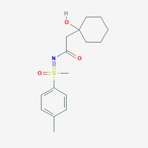 2-(1-hydroxycyclohexyl)-N-[methyl-(4-methylphenyl)-oxo-lambda6-sulfanylidene]acetamide