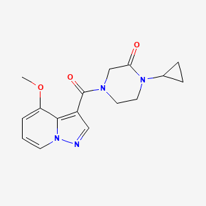 1-Cyclopropyl-4-(4-methoxypyrazolo[1,5-a]pyridine-3-carbonyl)piperazin-2-one